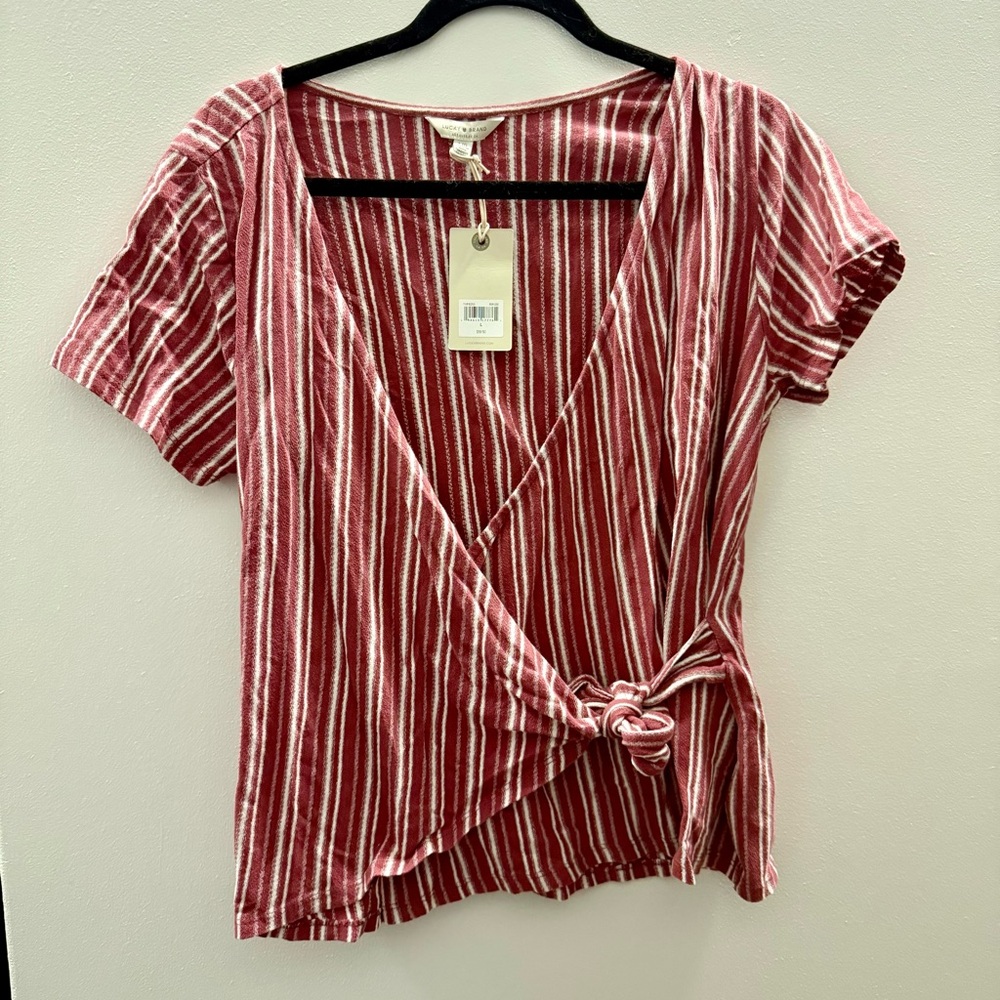 NWT Lucky Brand faux wrap blouse!…
